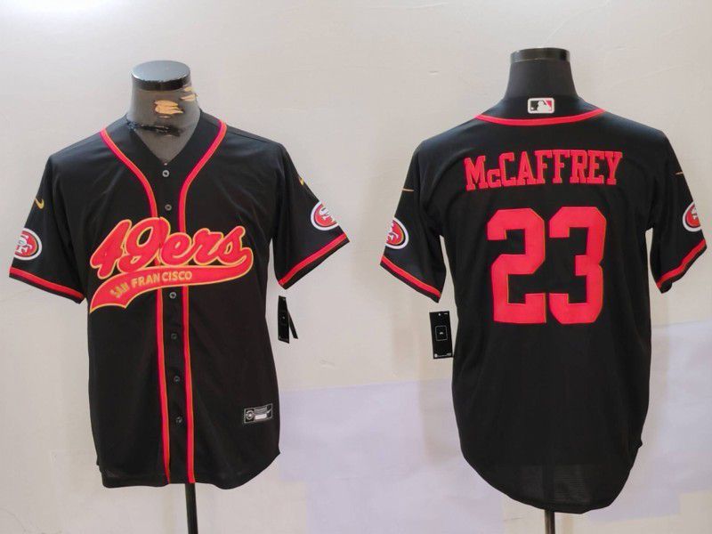 Men San Francisco 49ers #23 Mccaffrey Black gold Joint Name 2024 Nike Limited NFL Jersey style 1->san francisco 49ers->NFL Jersey